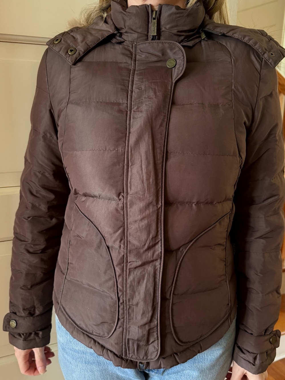 Calvin Klein Down Puffer Jacket with Fur